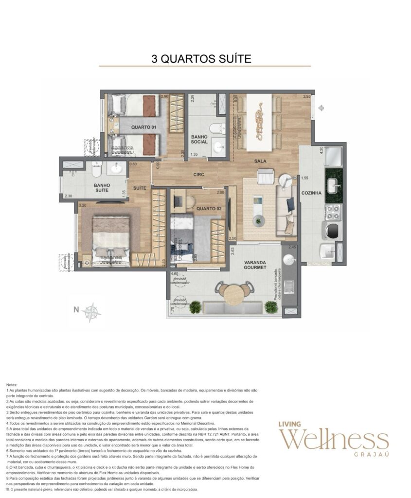 Planta do Living Wellness Grajaú