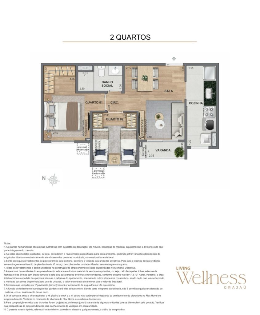 Planta do Living Wellness Grajaú