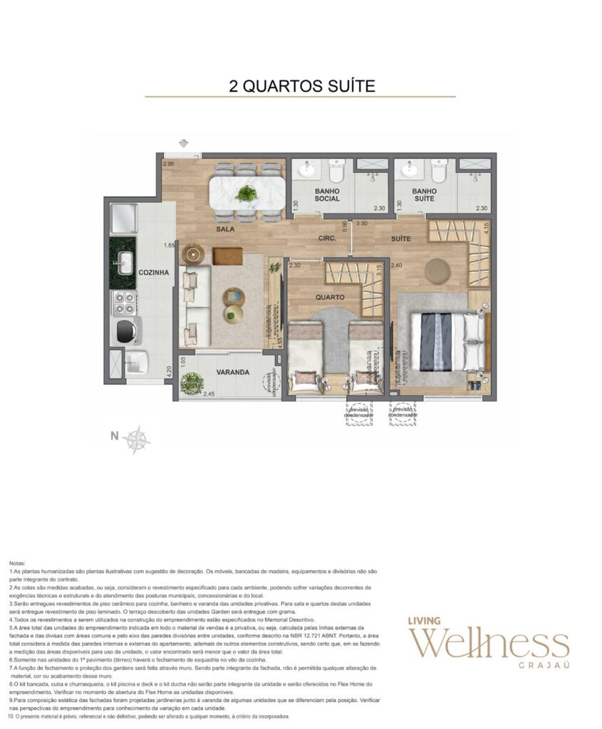 Planta do Living Wellness Grajaú